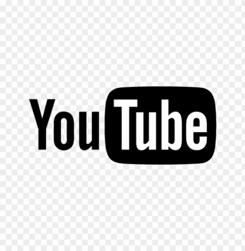 youtube logo vector black Transparent PNG Object Isolation