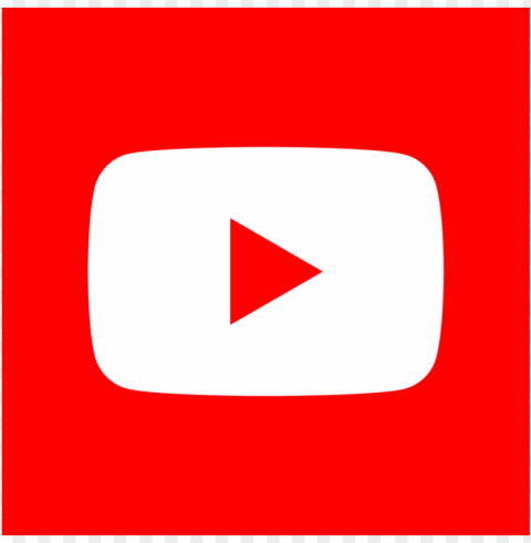 Youtube Logo White Square Social Media Icon On Red Background PNG Transparent Designs