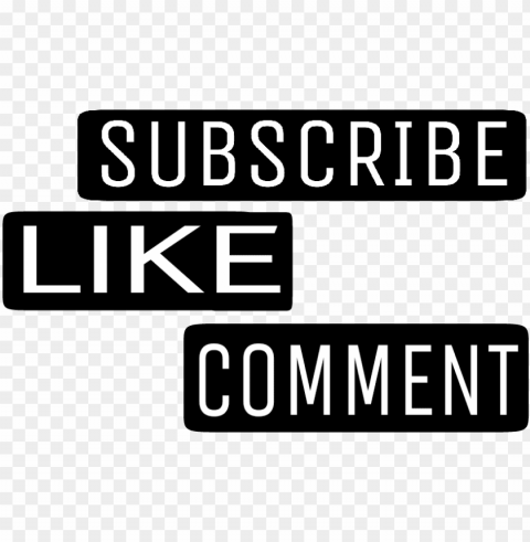 youtube subscribelikecomment subscribe like comment - youtube Transparent PNG Isolated Item