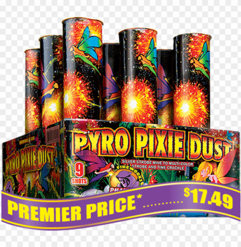 yro pixie dust 9 shot - fireworks PNG files with transparent elements wide collection