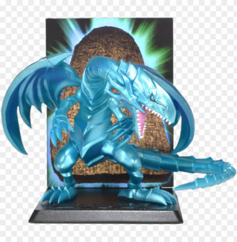 yugioh blue eyes white dragon figure Isolated Item with Transparent PNG Background