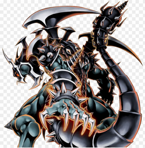 yugioh dark armed dragon render CleanCut Background Isolated PNG Graphic