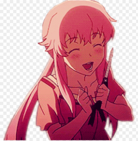 #yuno #yunogasai #mirainikki #gasai #gasaiyuno #gasai - yuno gasai PNG Isolated Illustration with Clear Background