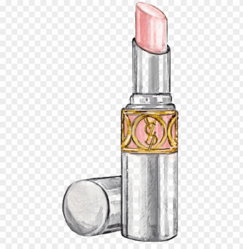 yves saint laurent lipstick drawing Clear Background PNG Isolated Graphic
