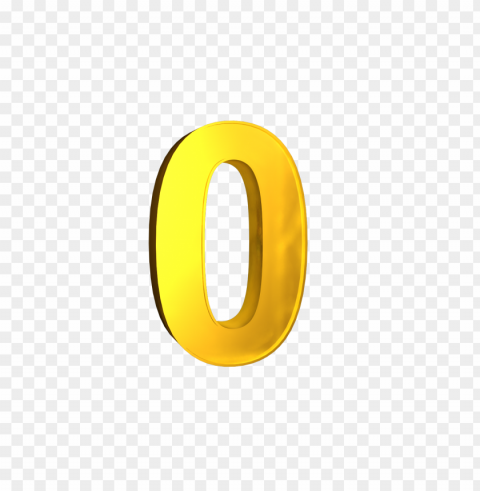 zero 0 3D Numbers gold Free PNG images with clear backdrop