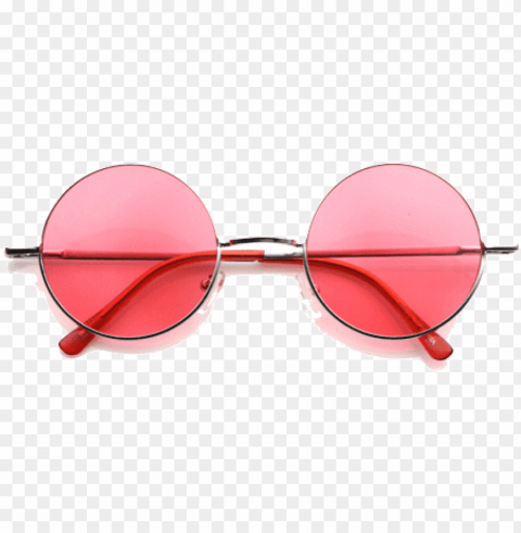 zerouv 7133 lennon style round circle metal sunglasses PNG images with clear alpha layer