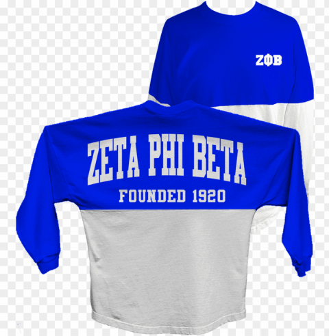 zeta phi beta 2-tone spirit jersey - letters greek apparel Clear background PNG images comprehensive package