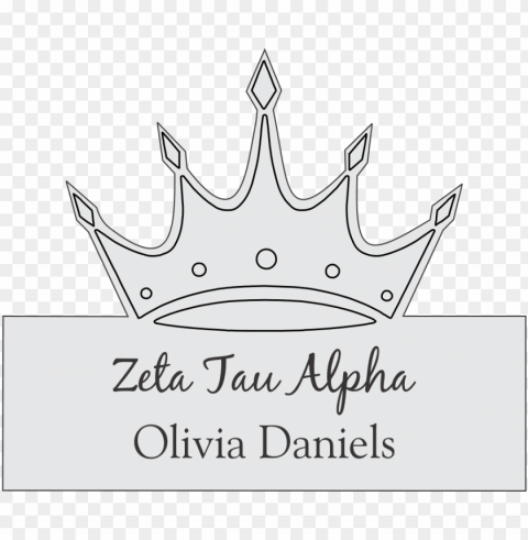 zeta tau alpha new crown name badge - crown name tags PNG high quality PNG transparent with Clear Background ID eef50873