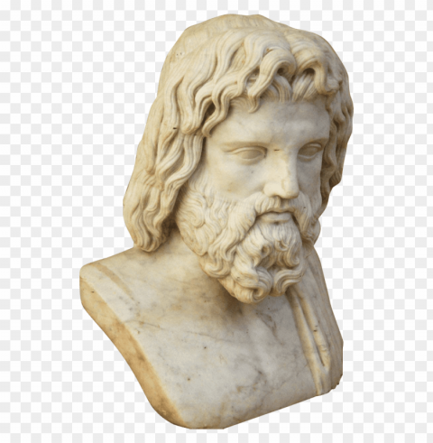 zeus bust Isolated Design Element on PNG