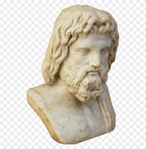 Zeus Bust Isolated Design Element On PNG