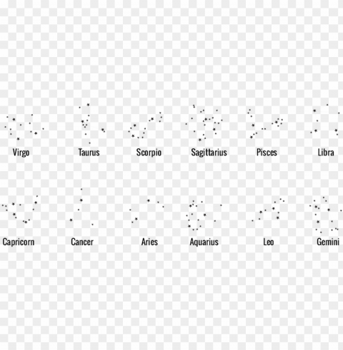 zodiac constellations transparent image - monochrome PNG for t-shirt designs