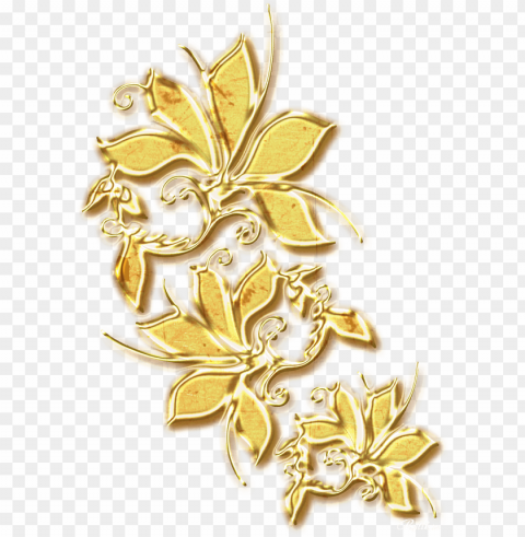 Золотые Орнаменты И Завитки Растровый Клипарт - gold ornaments PNG images without BG