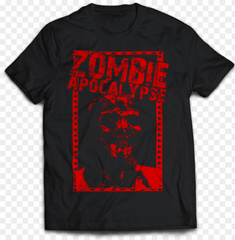 zombie apocalypse red zombie t-shirt - us navy logo shirt PNG Isolated Subject on Transparent Background