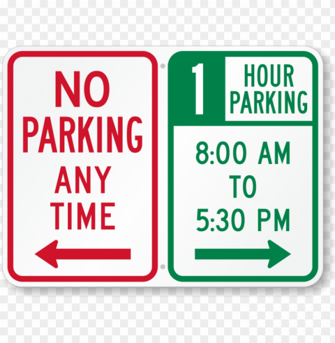 zoom - personalize - no parking anytime left arrow Clean Background Isolated PNG Object