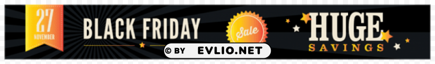 black friday huge savings off banner PNG Image Isolated with Transparent Clarity
