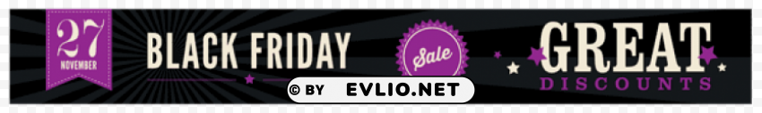 black friday discounts banner PNG Image with Clear Isolation