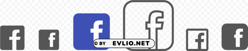 facebook logo variations PNG images with transparent layering