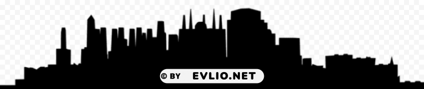 cityscape silhouette Transparent PNG Artwork with Isolated Subject