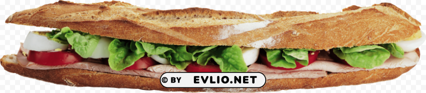 baguette sandwhich Isolated Subject with Clear Transparent PNG