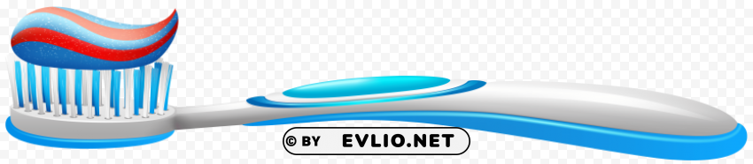 toothbrush with toothpaste PNG with transparent background free