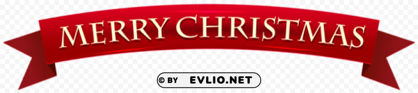 banner merry christmas transparent PNG Graphic Isolated on Clear Backdrop