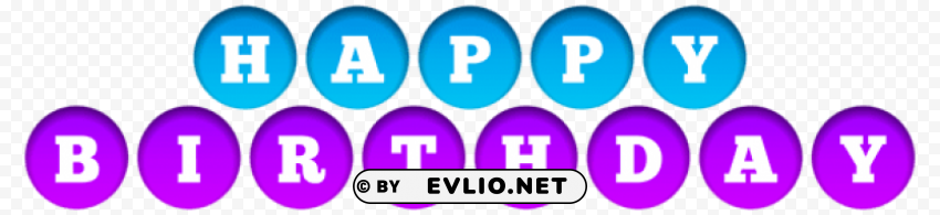 happy birthday purple and blue transparent Free download PNG images with alpha channel