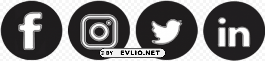 iconos de redes sociales Transparent Background Isolated PNG Design
