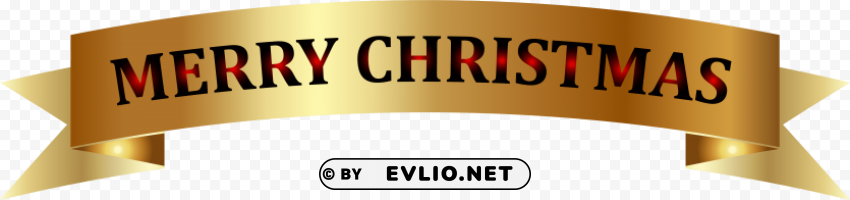 gold merry christmas banner Clear PNG pictures package