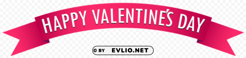 Happy Valentines Day Banner PNG Images With Transparent Layering