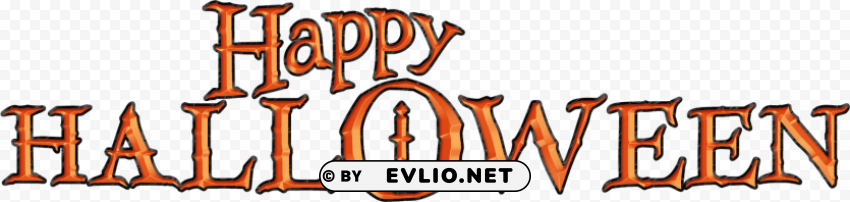 happy halloween words Transparent background PNG stock