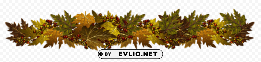 fall decorative border PNG Image with Transparent Isolated Design