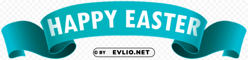 happy easter banner blue PNG transparent design bundle