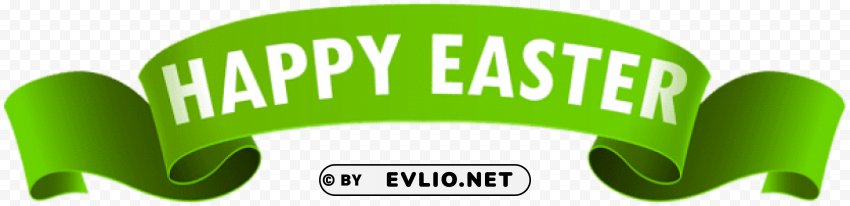 happy easter banner green PNG transparent photos assortment