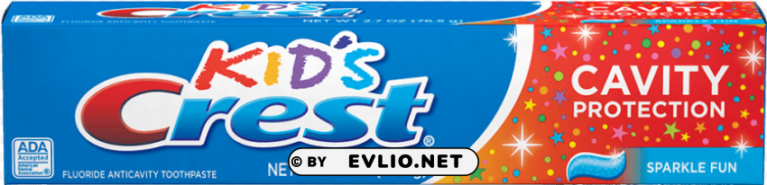 kids crest toothpaste Isolated Design Element in PNG Format