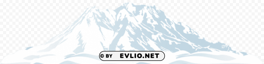 winter snowy mountain Isolated Graphic Element in Transparent PNG