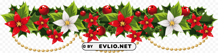 christmas garland clipart clipartsgram - christmas garland border Transparent PNG images for design PNG transparent with Clear Background ID 268e08b6