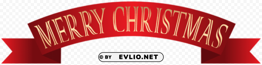 merry christmas banner PNG Graphic Isolated on Clear Background