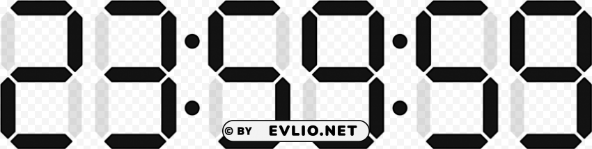 digital clock numbers HighResolution PNG Isolated Artwork
