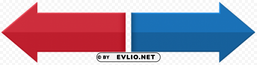 red blue arrow transparent Clear background PNG elements