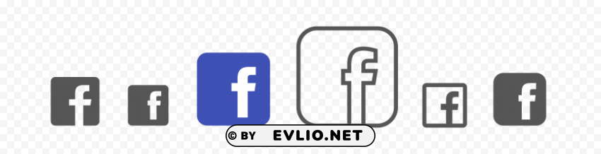 facebook icon variations logo PNG images with alpha transparency layer
