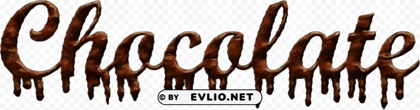 chocolate spelled in chocolate HighQuality PNG with Transparent Isolation