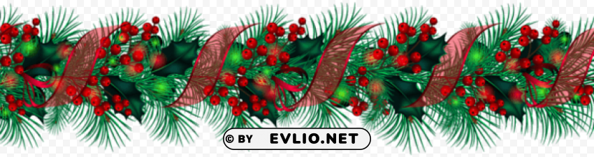 transparent christmas large garland Clear pics PNG