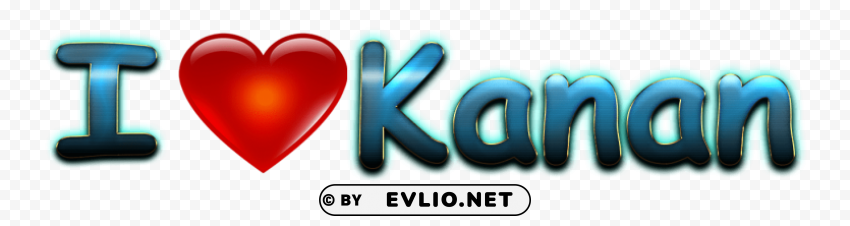 Kanan Heart Name PNG Graphic With Clear Background Isolation