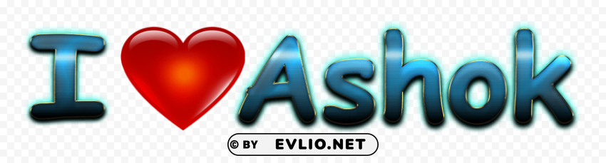 ashok heart name PNG download free