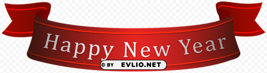 happy new year banner red PNG image with no background PNG image with transparent background - 65cd9a79