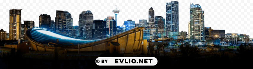 Transparent Background PNG of calgary city skyline PNG graphics for presentations - Image ID def6742b