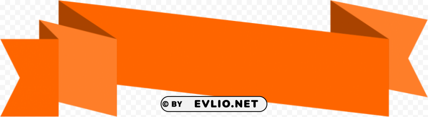 origami banner orange Isolated Character on HighResolution PNG