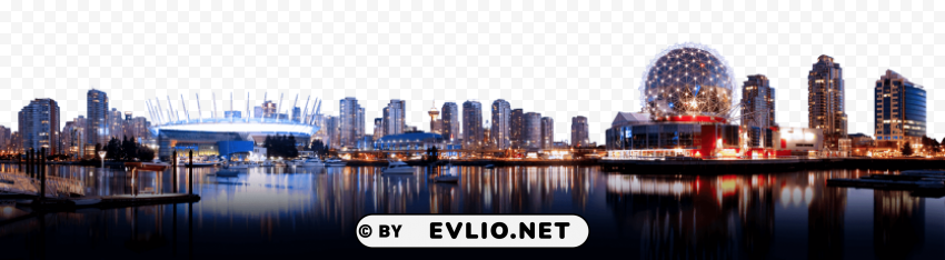 vancouver city skyline PNG graphics with alpha transparency bundle