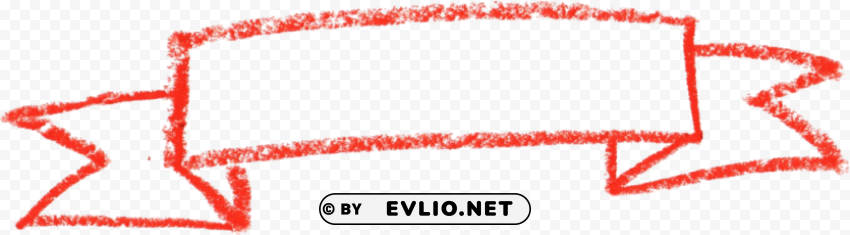 crayon banner ribbon Transparent Cutout PNG Isolated Element