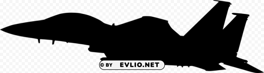 figther plane side view silhouette PNG with no bg